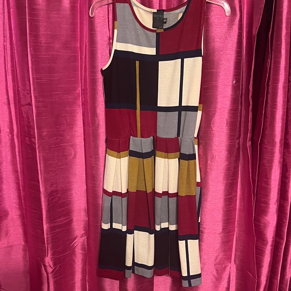 Colorful Geometric Patterned Dress